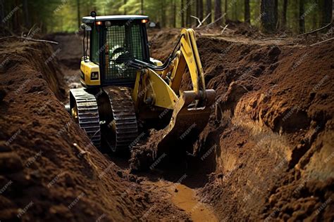 dig trench with skid steer|stand behind trench steer.